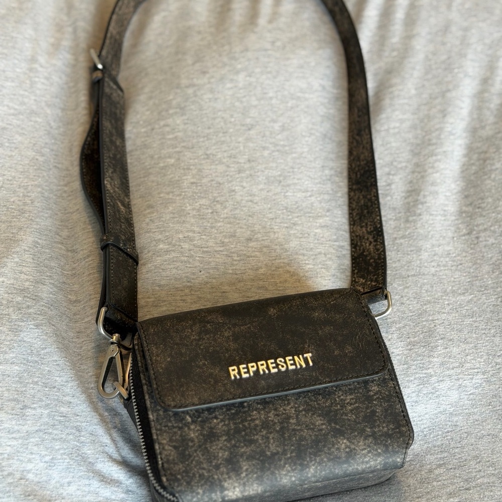 REPRESENT Distressed Leather Camera Bag